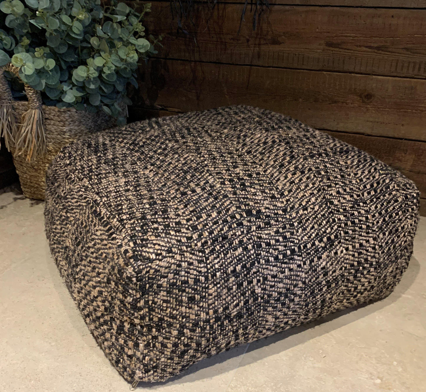 Black & Copper Pouffe - Flo & Joe