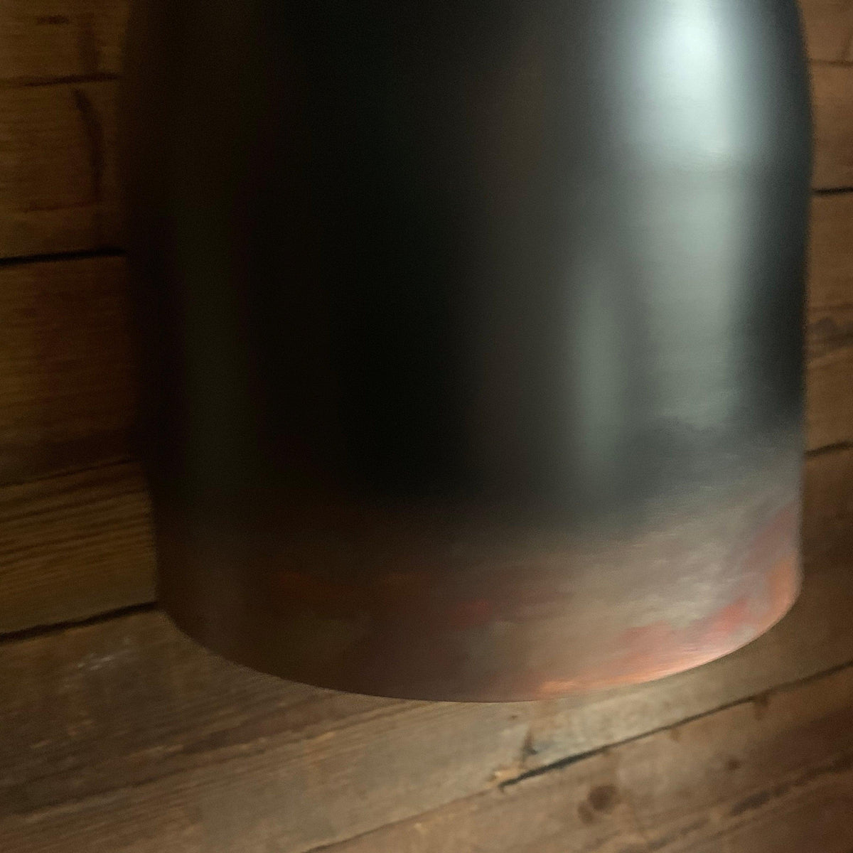 Black & copper metal pendant light