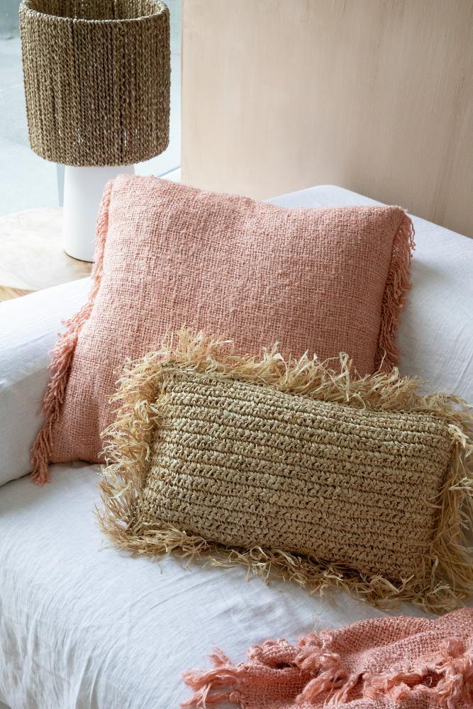Boho Grass Lamp with White Base - Flo & Joe