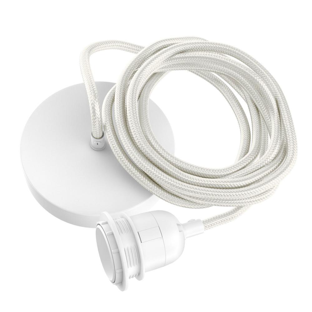 Ceiling light fitting single white flo & joe