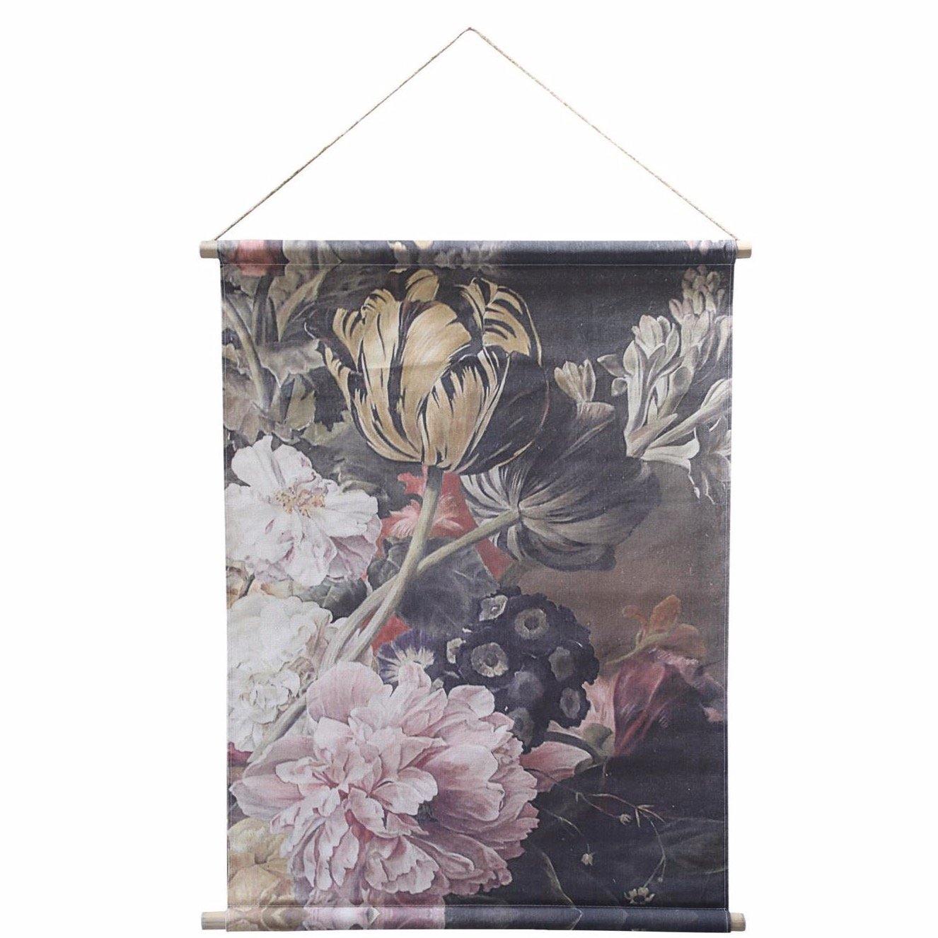 Dark Floral Mural Wall Hanging - Flo & Joe