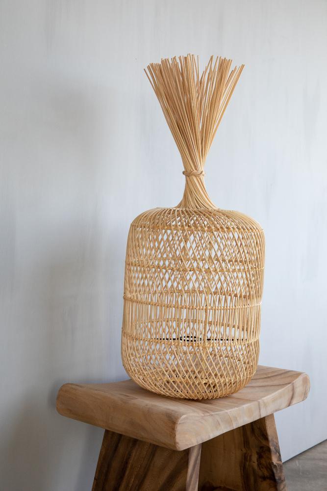 Dumpling Pendant / Floor Light - Natural - 65cm - Flo & Joe