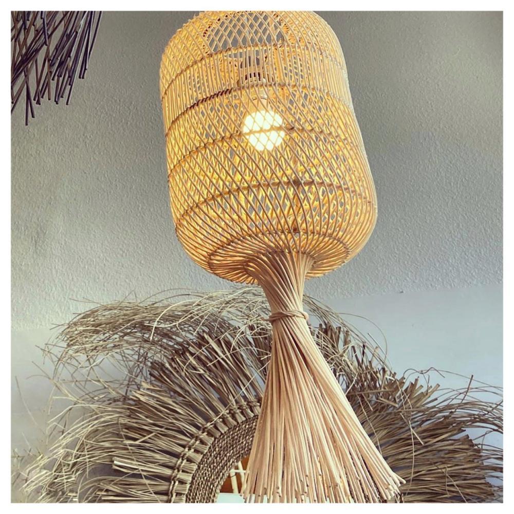 Dumpling Pendant / Floor Light - Natural - 65cm - Flo & Joe