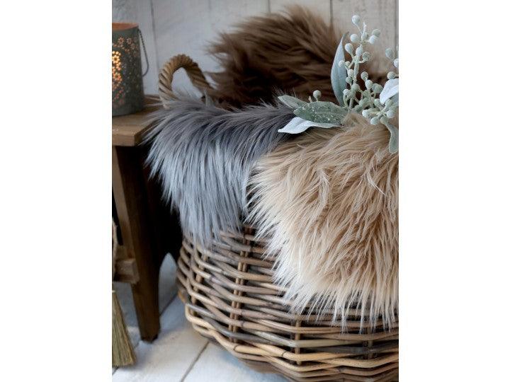 Faux Fur Chair Throw - Mocha - Flo & Joe