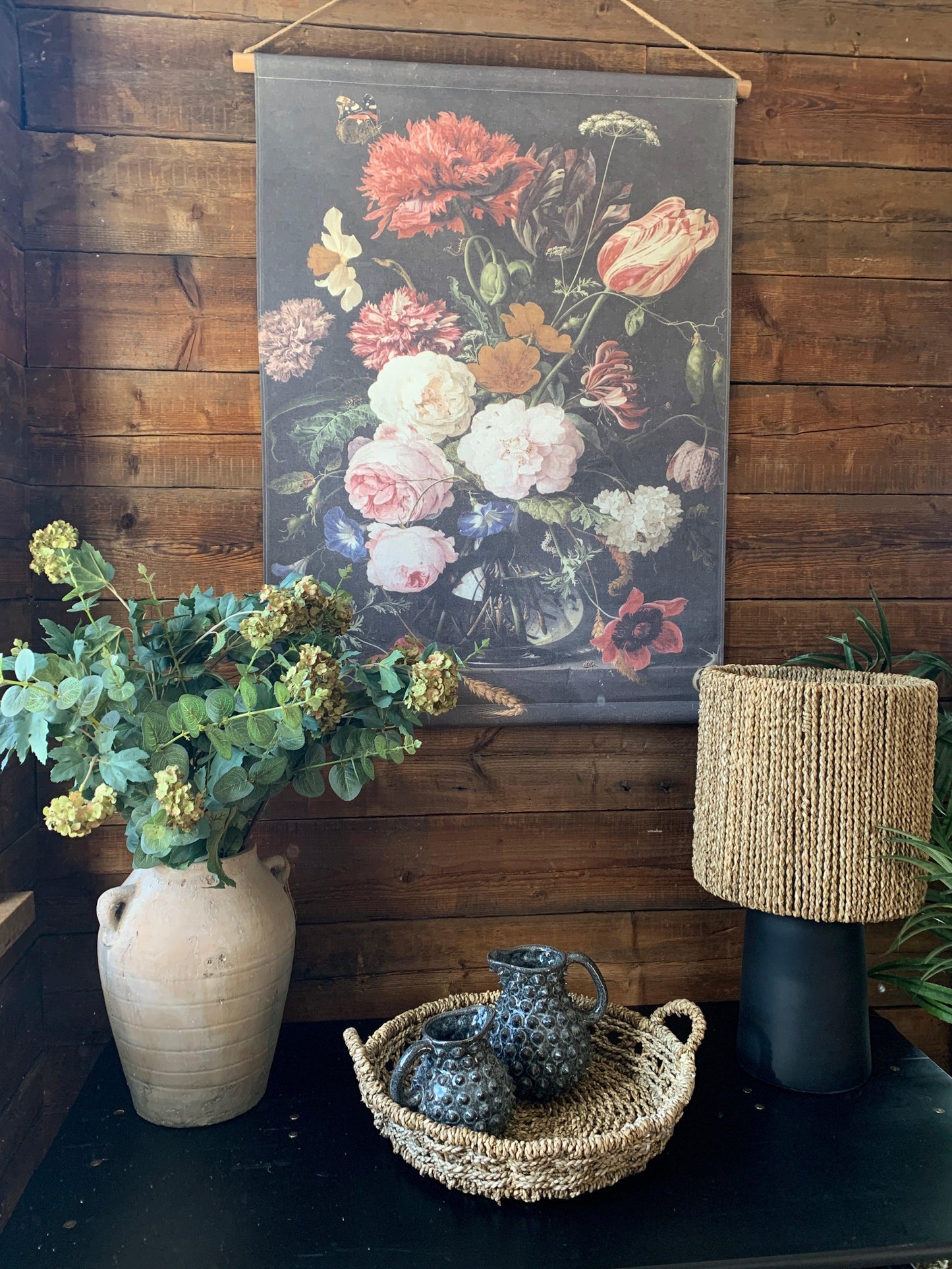 Floral Rose Mural Wall Hanging 97 x 76cm - Flo & Joe