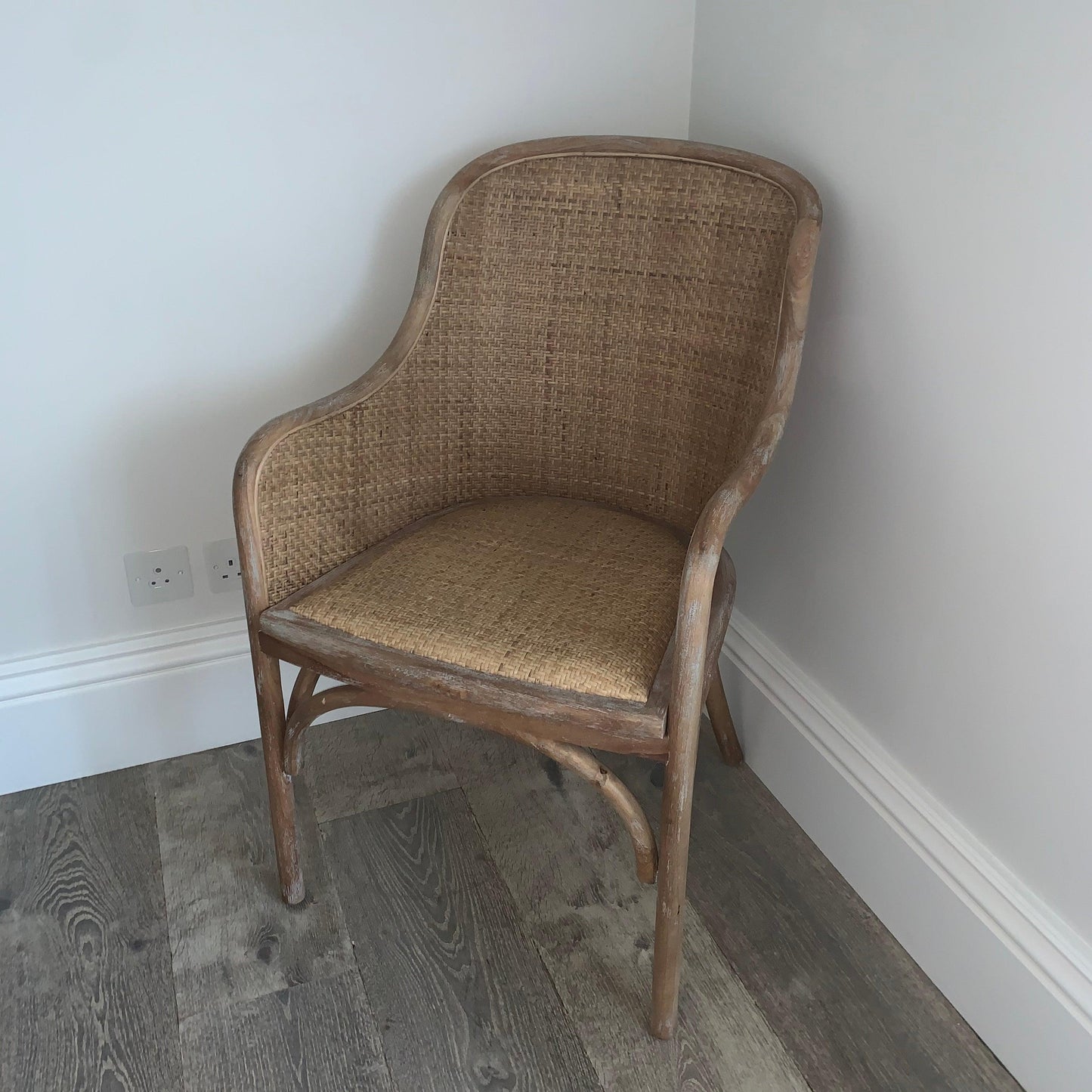 French Wicker Carver Chair - Flo & Joe