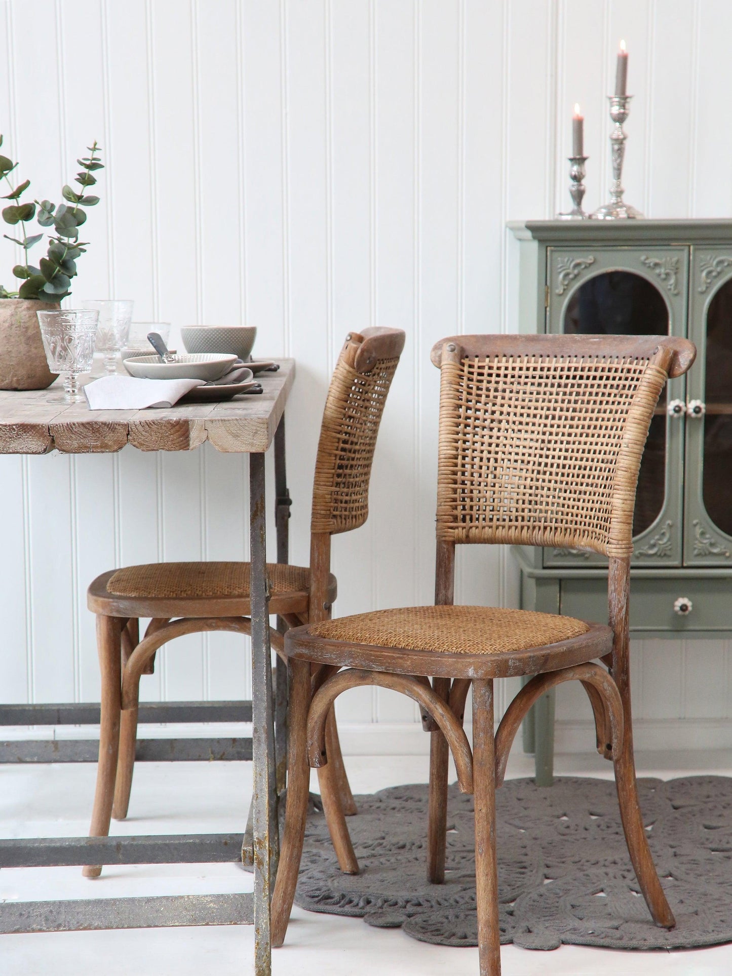 French Wicker Dining Chair - Flo & Joe