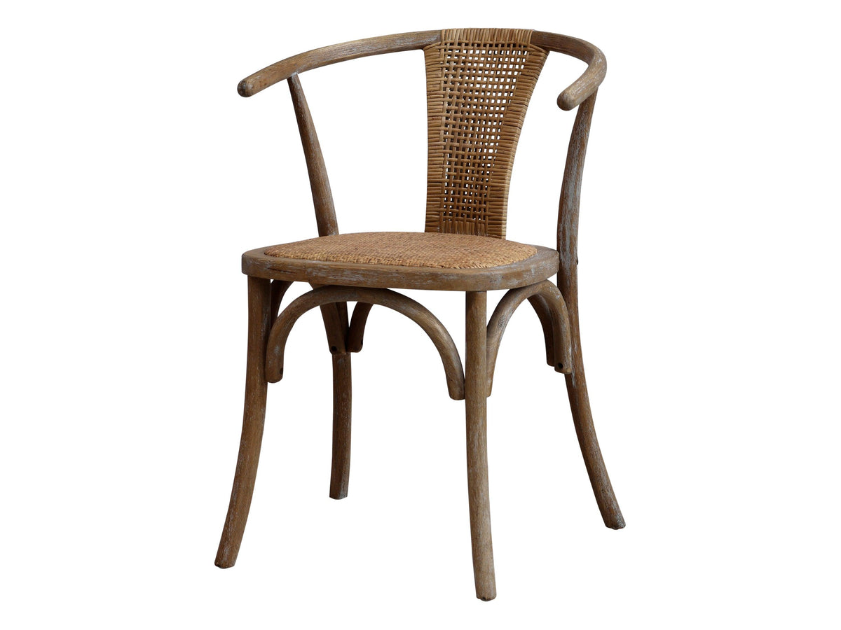 French wicker wishbone dining chair flo & joe