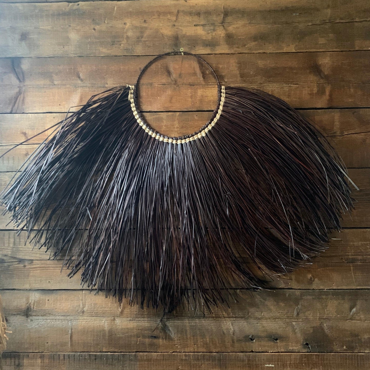 Handmade Aubergine Seagrass Wall Hanging - Flo & Joe