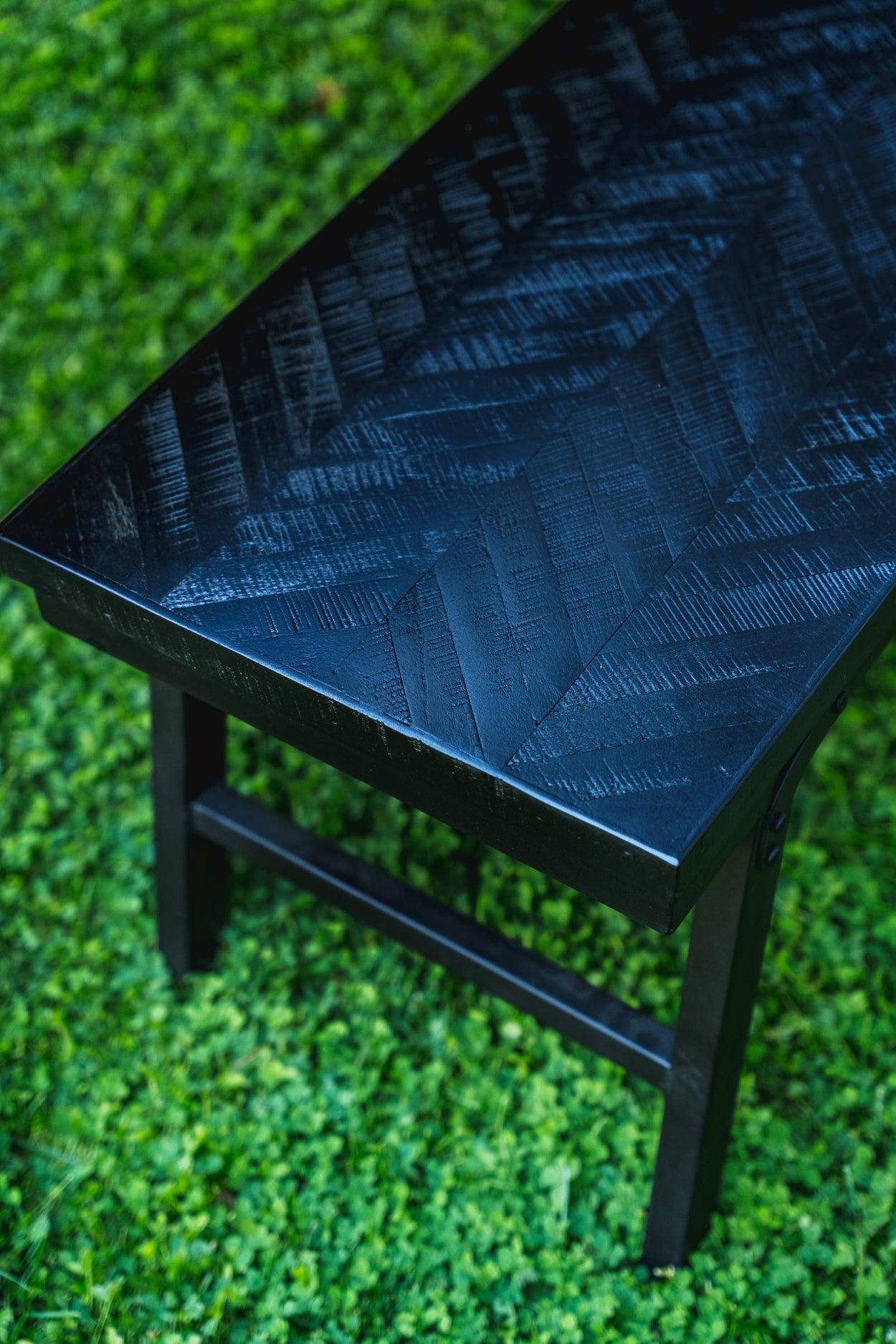 Herringbone Foldable Bench - Black 150cm - Flo & Joe