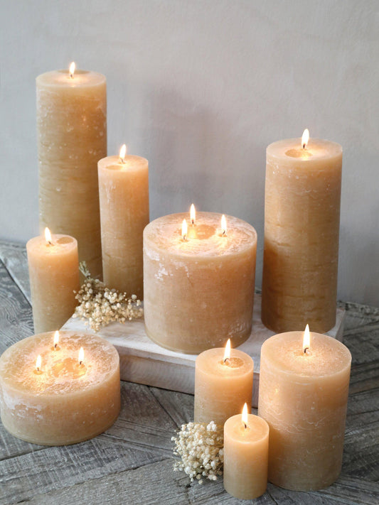 Honey Wax Pillar Candle - Flo & Joe