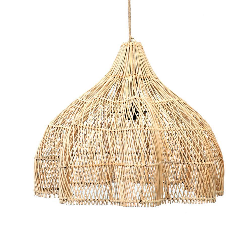 Large rattan light shade – whipped pendant 60cm – flo & joe uk