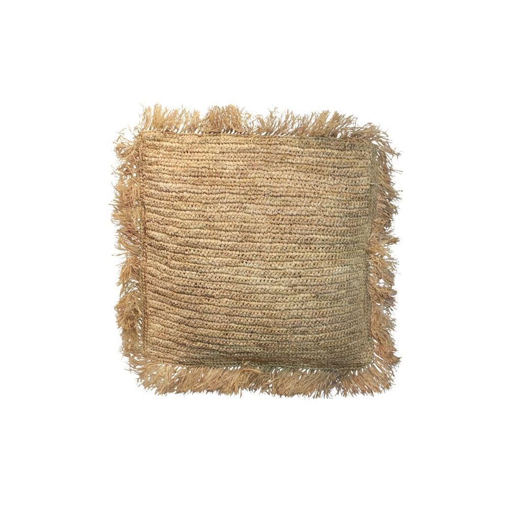 Natural Raffia Square Cushion Cover - 40x 40cm - Flo & Joe