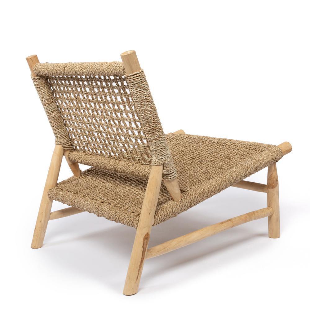 Natural Teak Sisal Lounge Chair - Flo & Joe