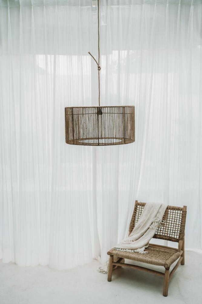 Natural Teak Sisal Lounge Chair - Flo & Joe