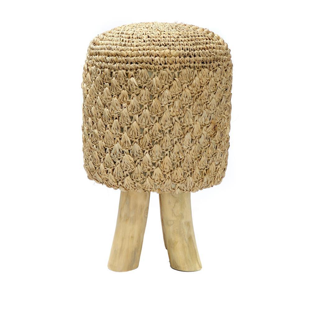 Raffia Rounded Stool - Flo & Joe