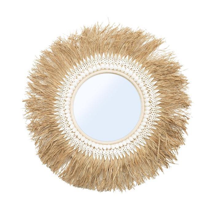Raffia Shell Mirror - Flo & Joe
