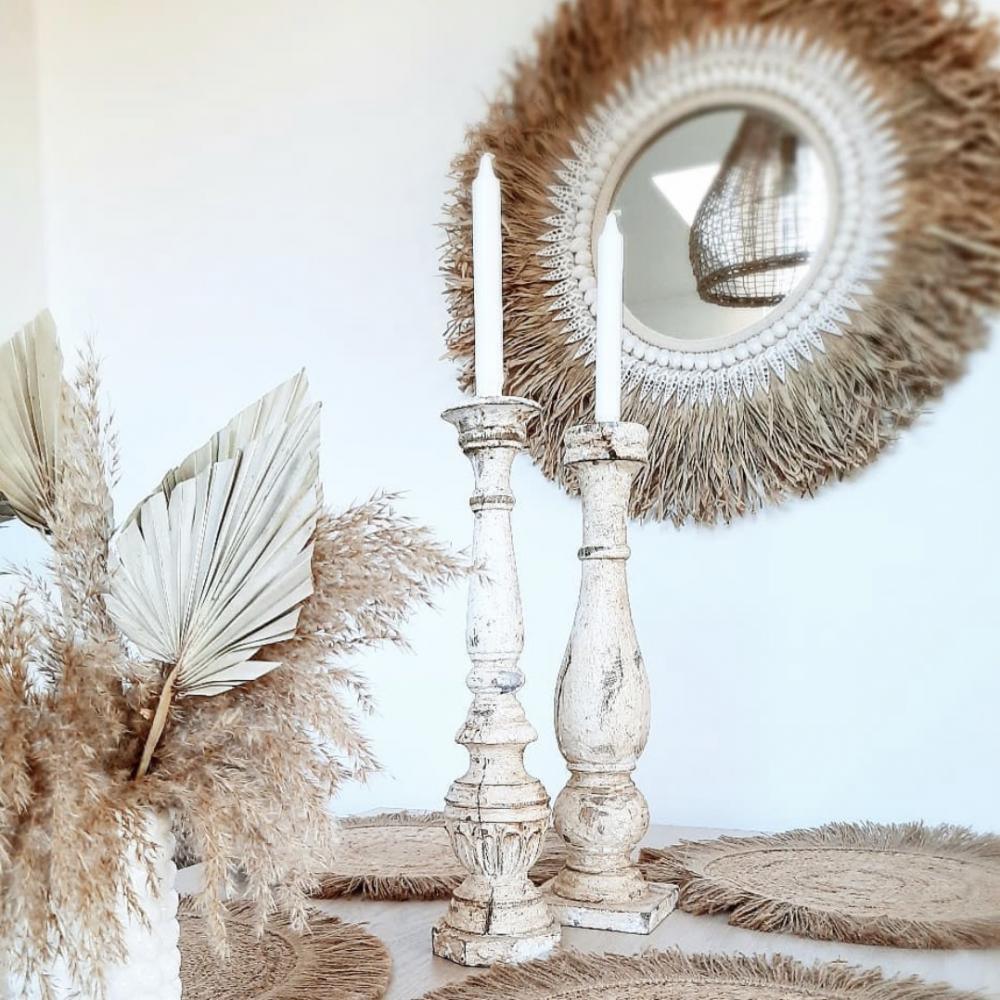 Raffia Shell Mirror - Flo & Joe