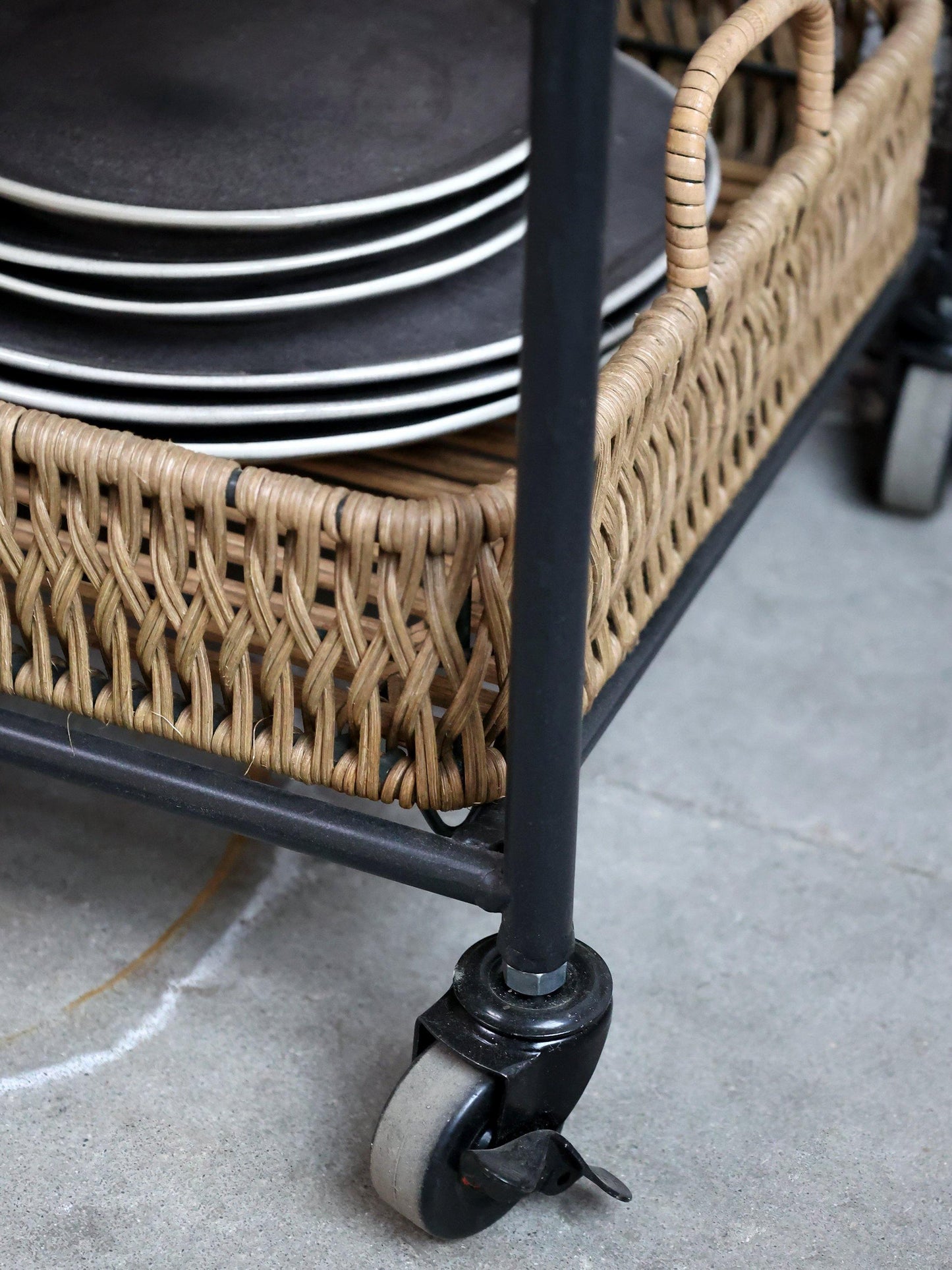 Rattan Tray Trolley - Flo & Joe