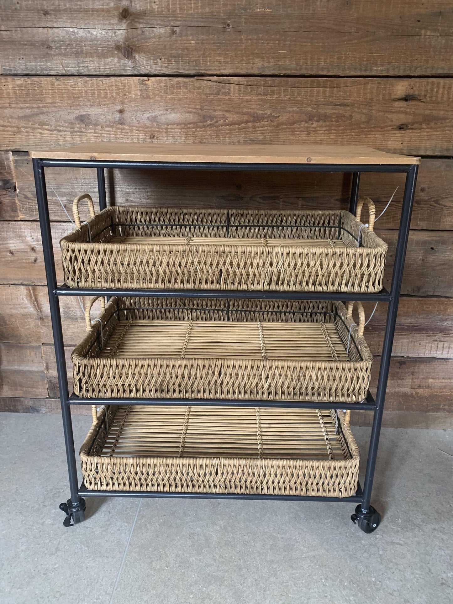 Rattan Tray Trolley - Flo & Joe