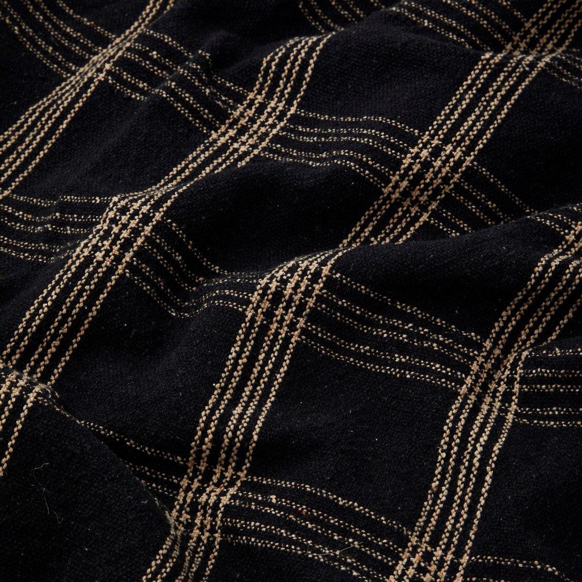 Recycled cotton blanket throw black flo & joe