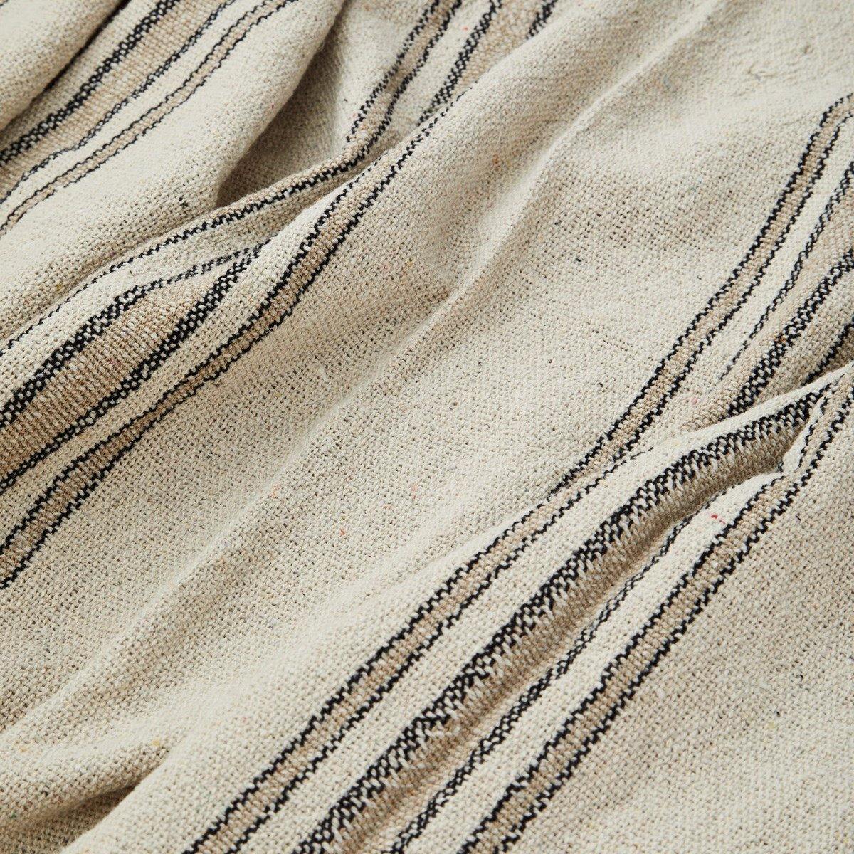 Recycled Cotton Natural StripedThrow - Flo & Joe