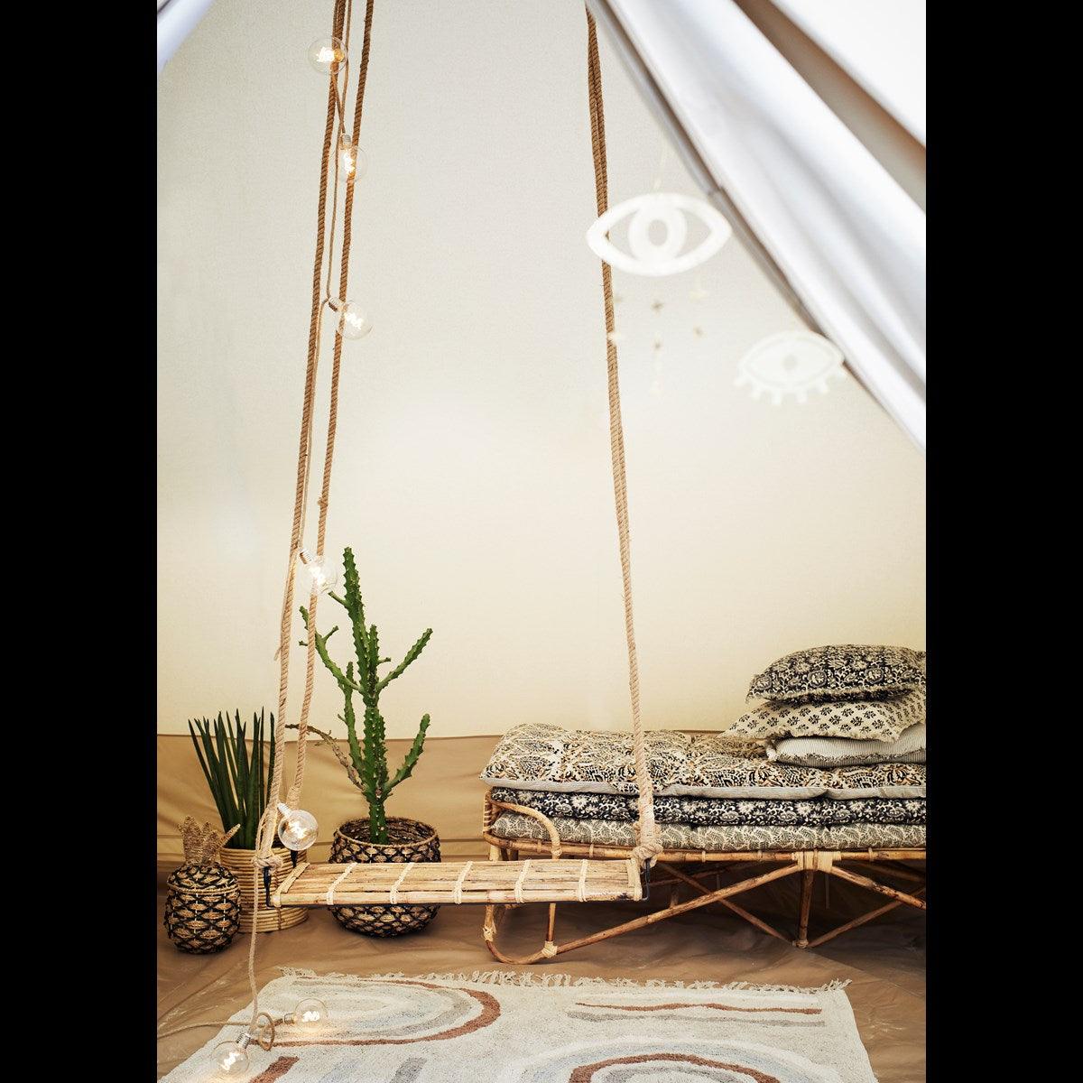 Reversible Mattress - Mustard & Grey - Flo & Joe