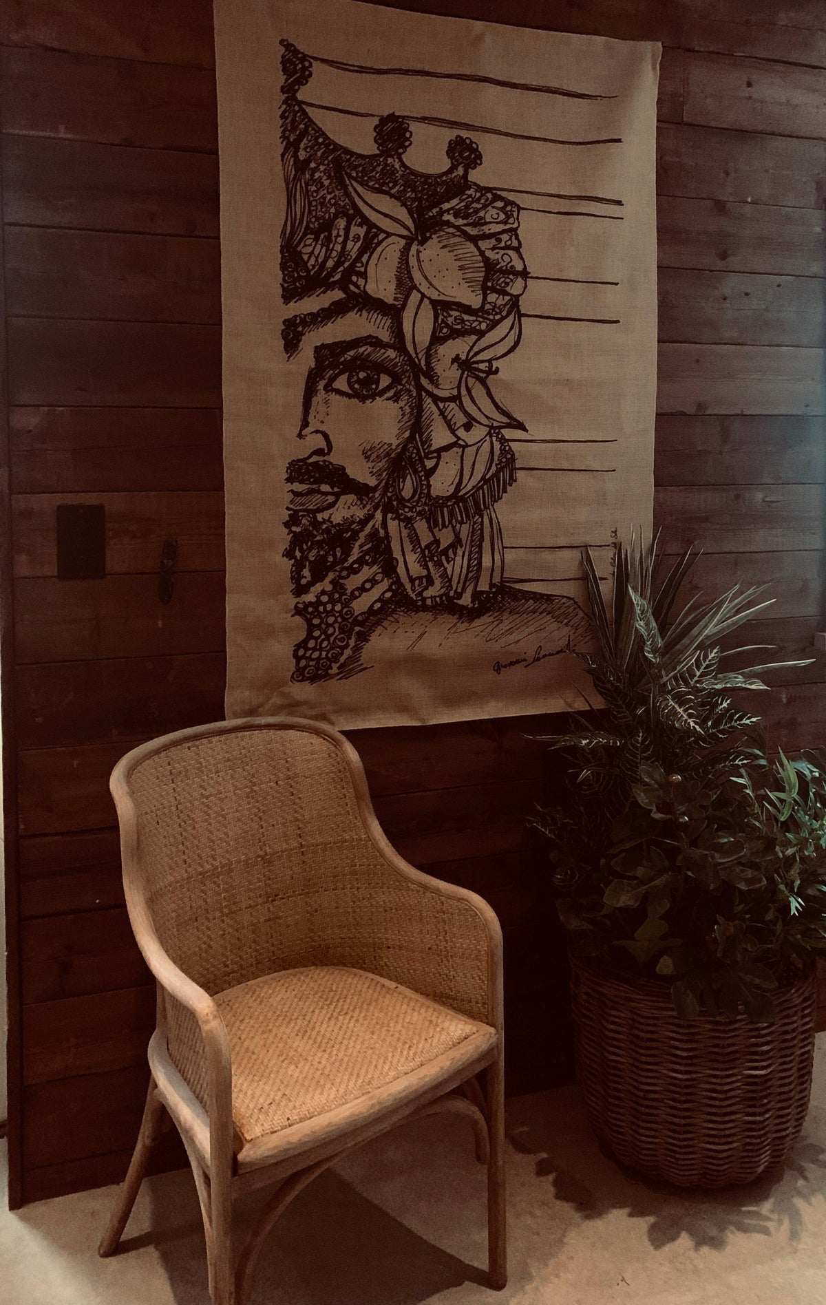 Sicilian moor head tapestry large flo & joe