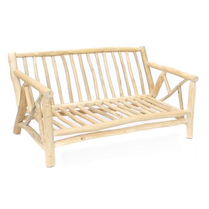 Teak Cushioned 2 Seater - Flo & Joe