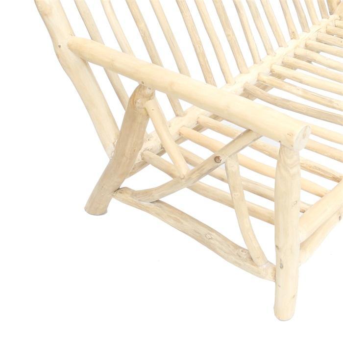 Teak Cushioned 2 Seater - Flo & Joe
