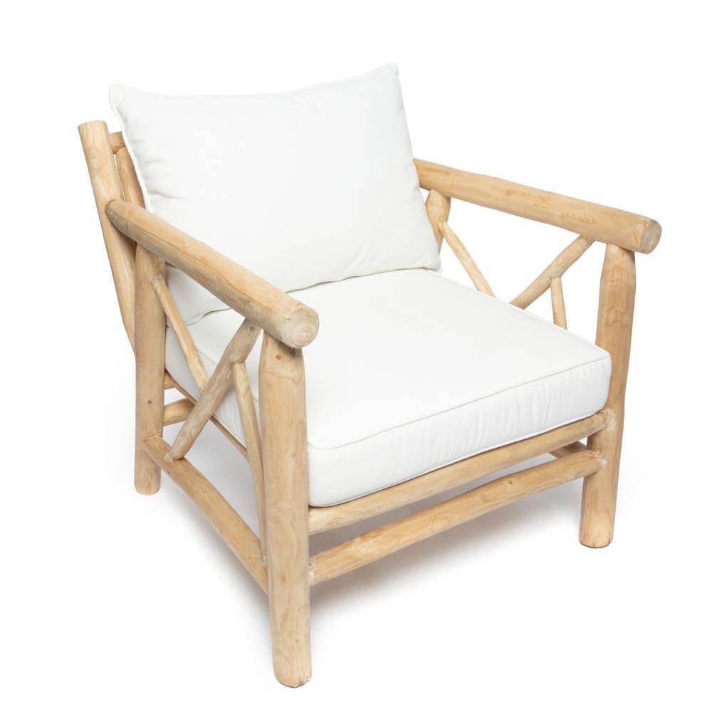 Teak Cushioned Lounge Chair - Flo & Joe