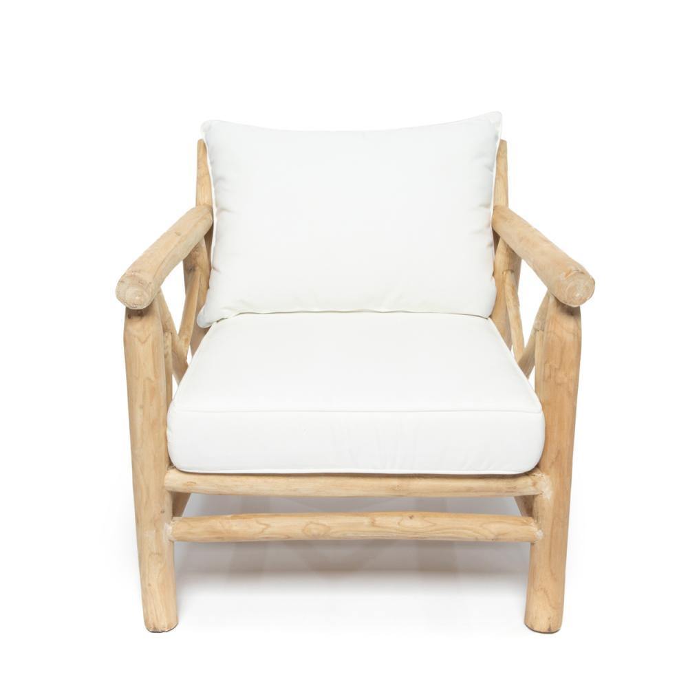 Teak Cushioned Lounge Chair - Flo & Joe