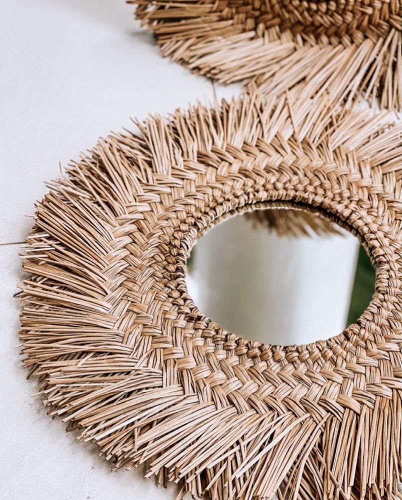 The Rotun Mirror - Natural - 65cm - Flo & Joe
