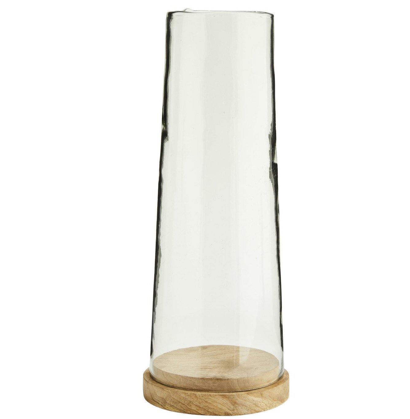 Wooden Base Hurricane Lantern - Large - Flo & Joe
