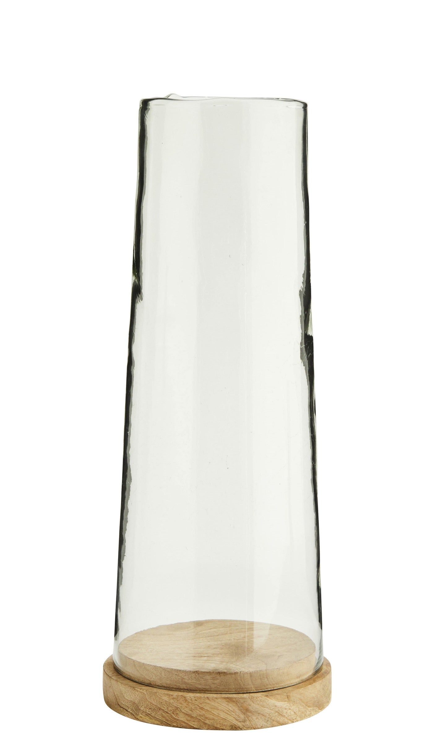 Wooden Base Hurricane Lantern - Large - Flo & Joe