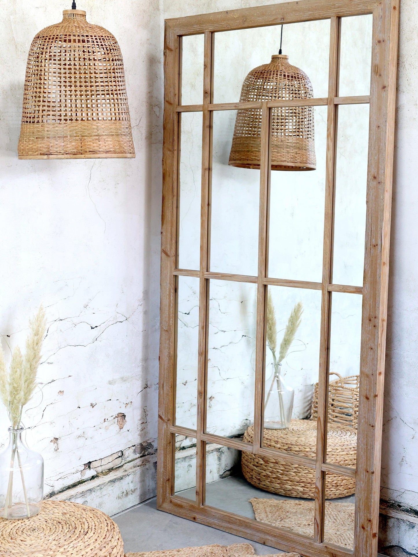 Woven Bamboo Pendant Light - Flo & Joe