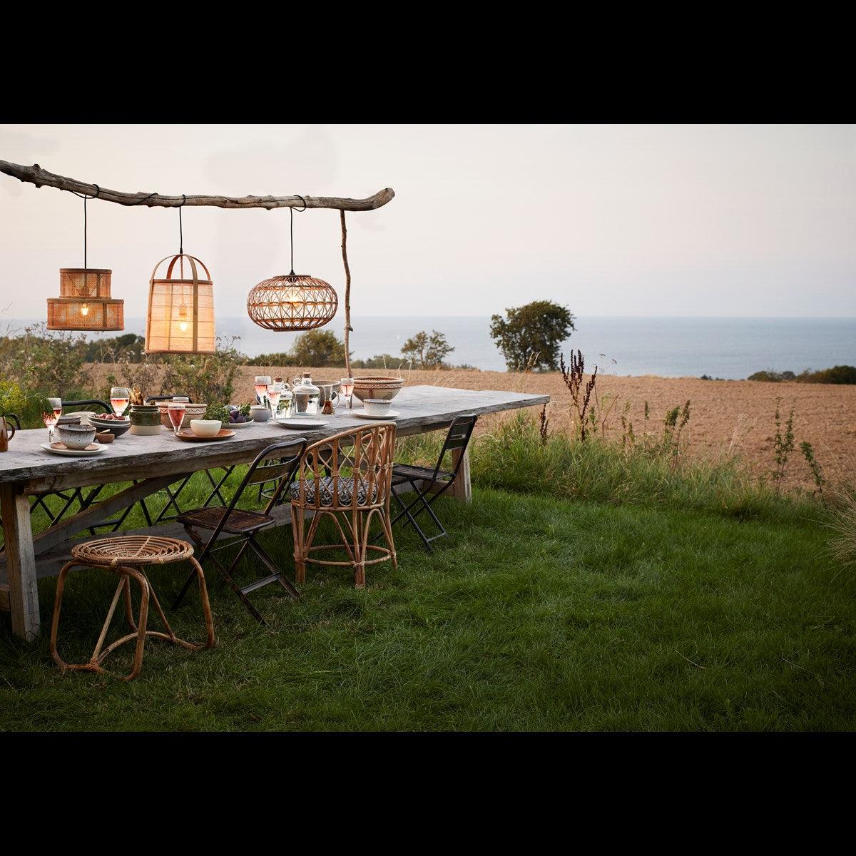 Woven Rattan Pendant Light - L - Flo & Joe