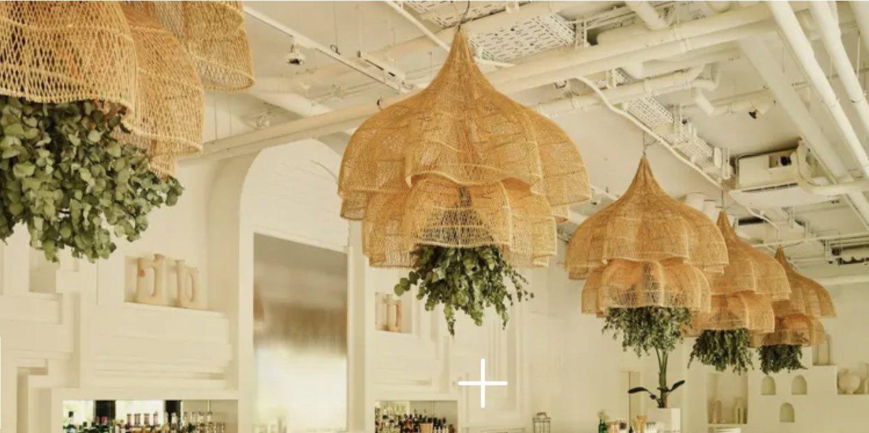 Oversized rattan pendant lights for large high ceilings - Flo & Joe
