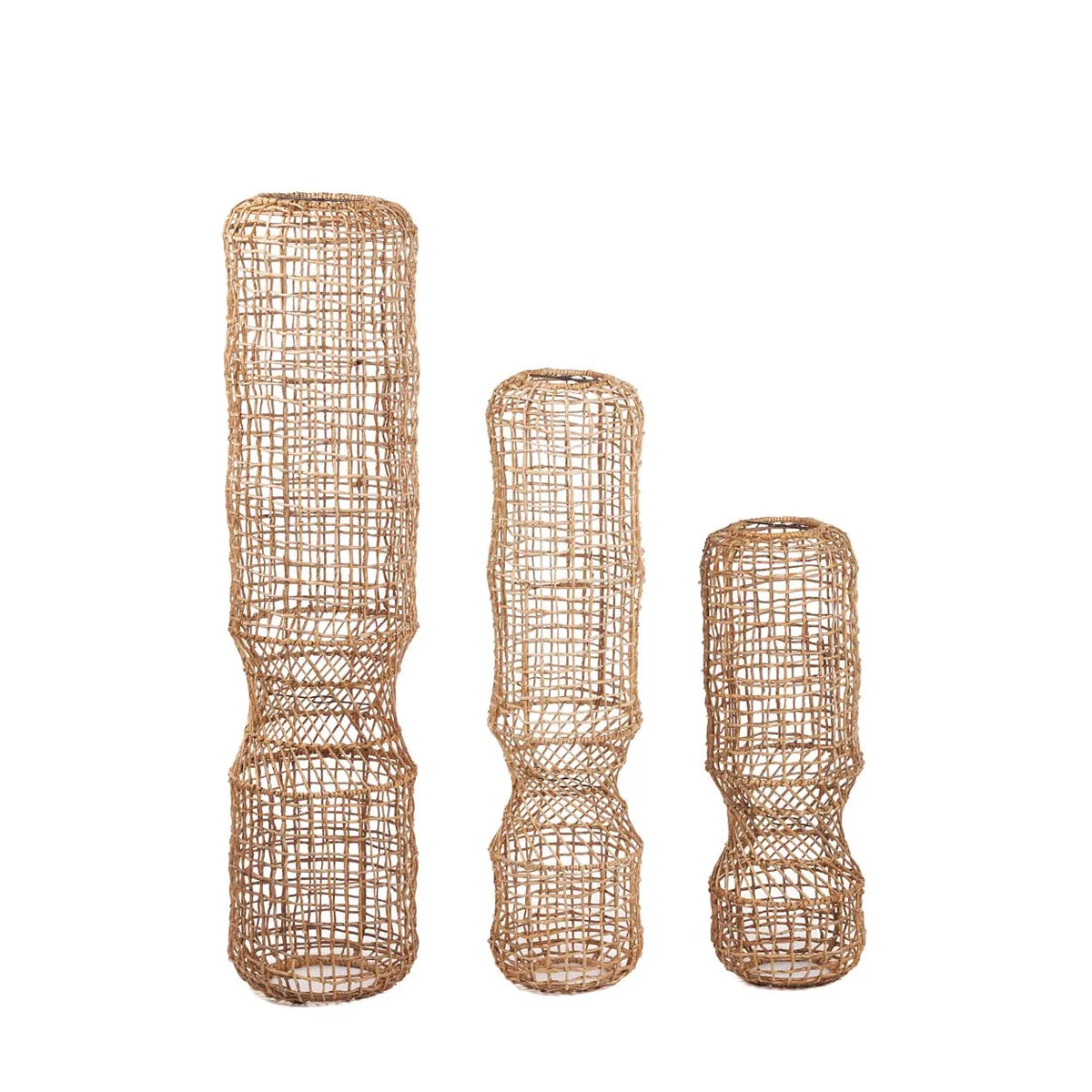 Long handmade rattan light shade 130 x 25 x 25cm UK Lighting 2 other sizes available  Bazar Bizar
