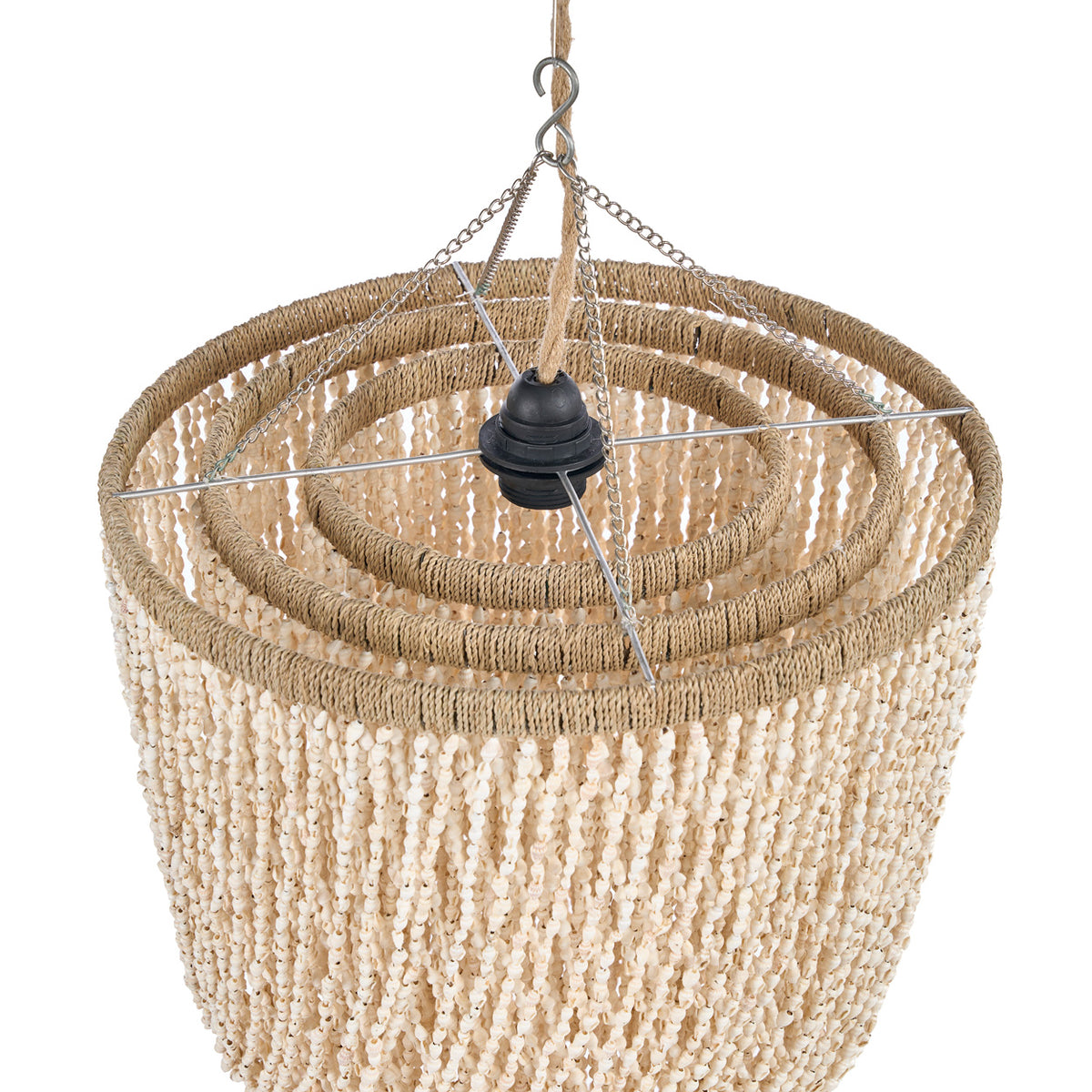 The lagoon shell chandelier   natural   l