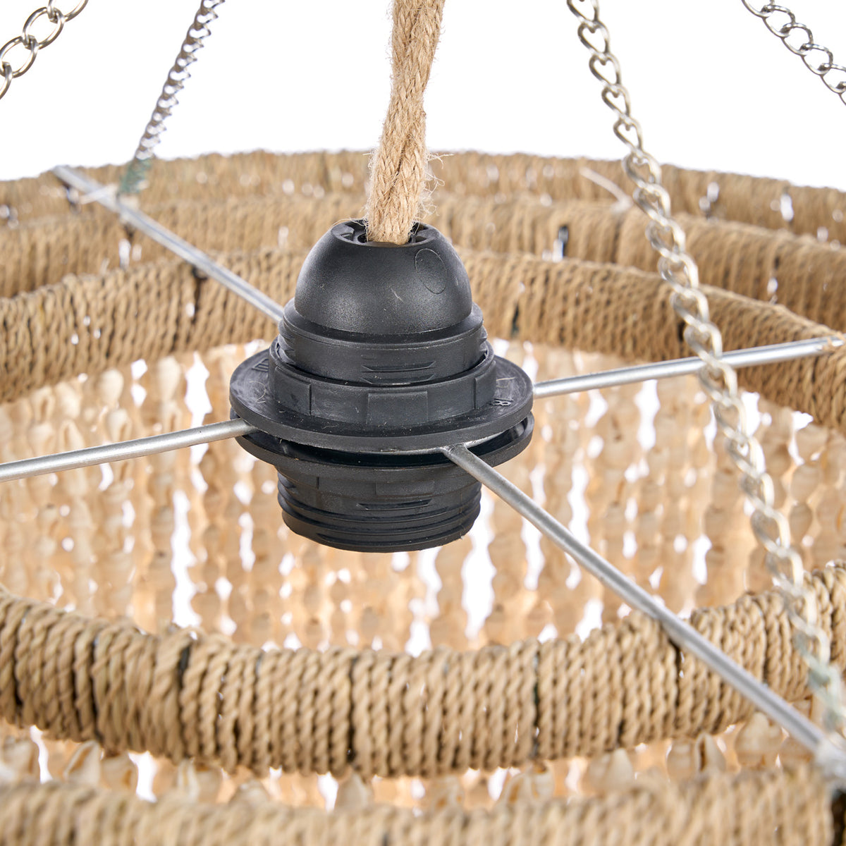 The lagoon shell chandelier   natural   l