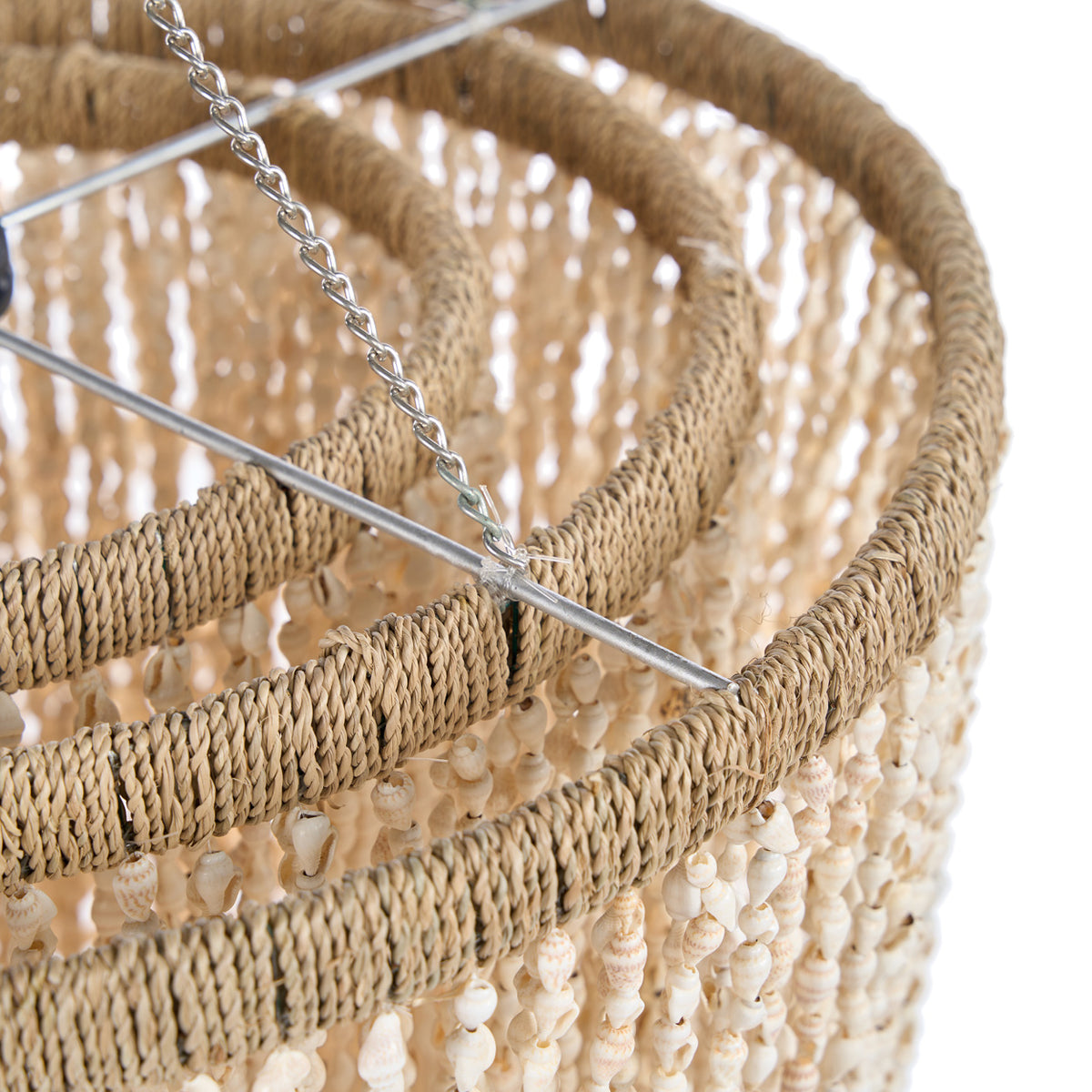 The lagoon shell chandelier   natural   l