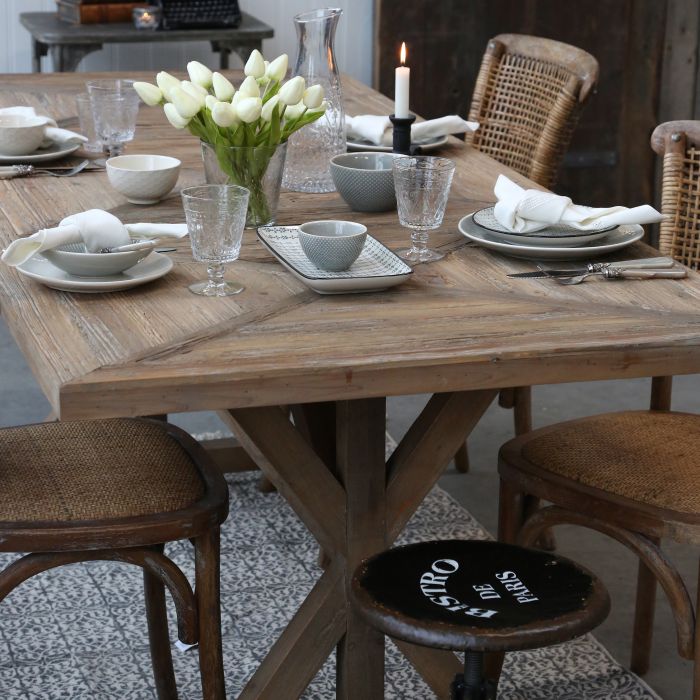 Recycled french wood dining table   200cm