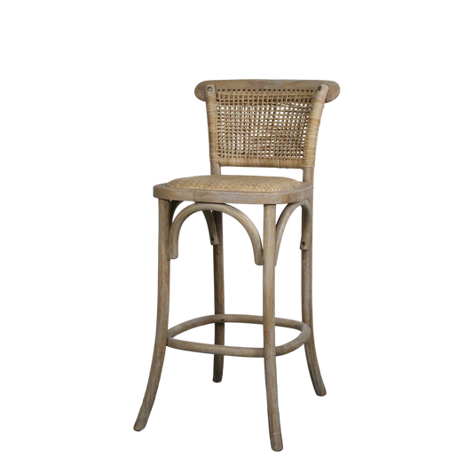 French Wicker Counter Stool / Chair