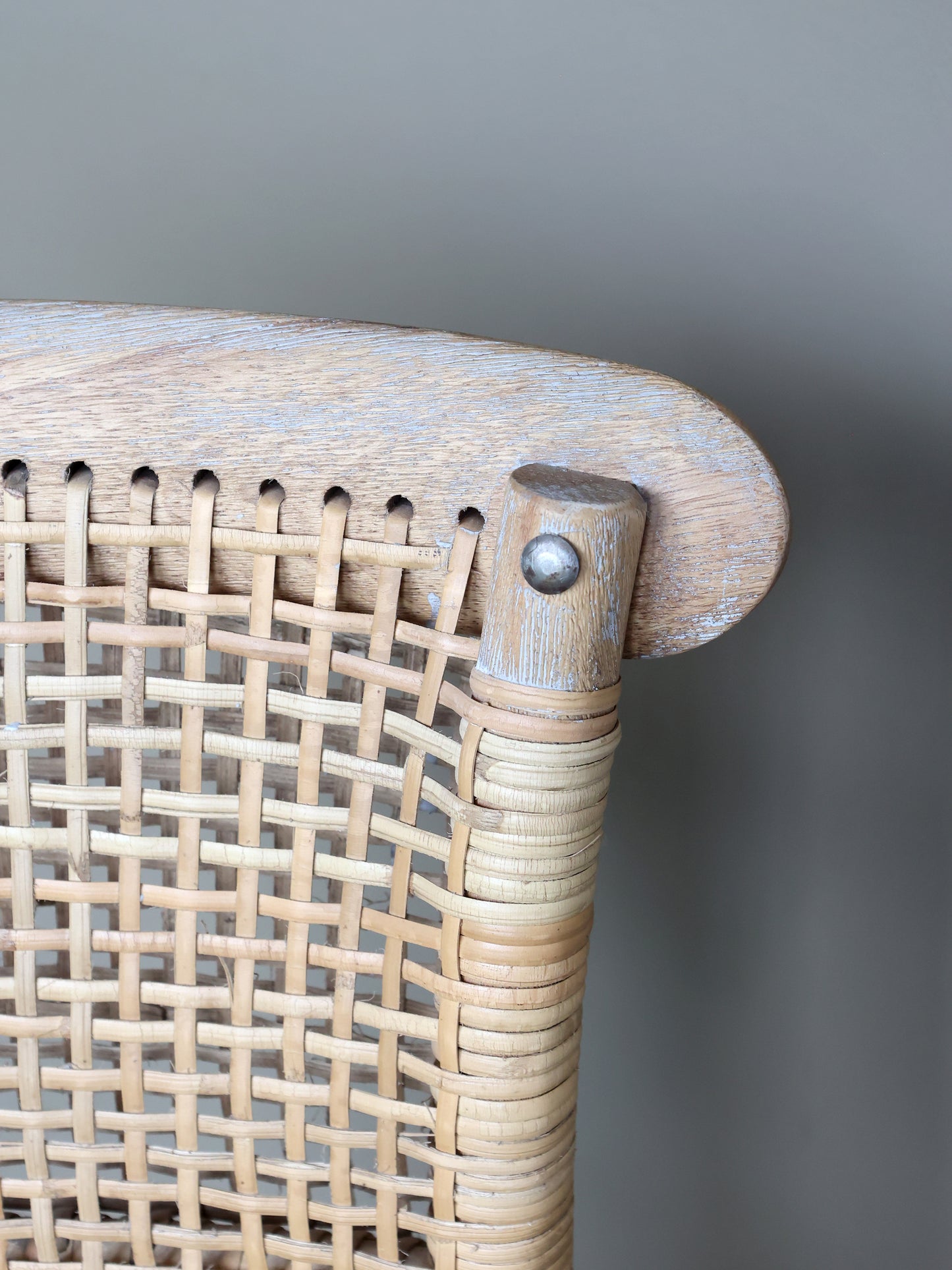 French Wicker Counter Stool / Chair