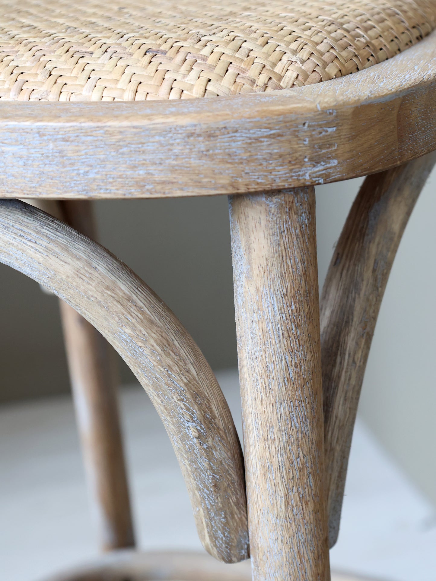 French Wicker Counter Stool / Chair