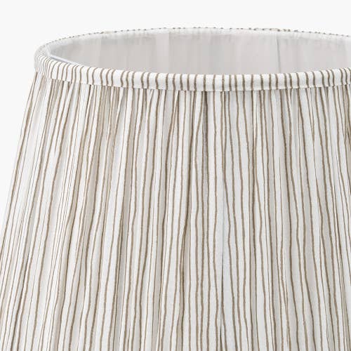 Natural stripe pleated lampshade