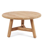 Wooden coffee table on a white background