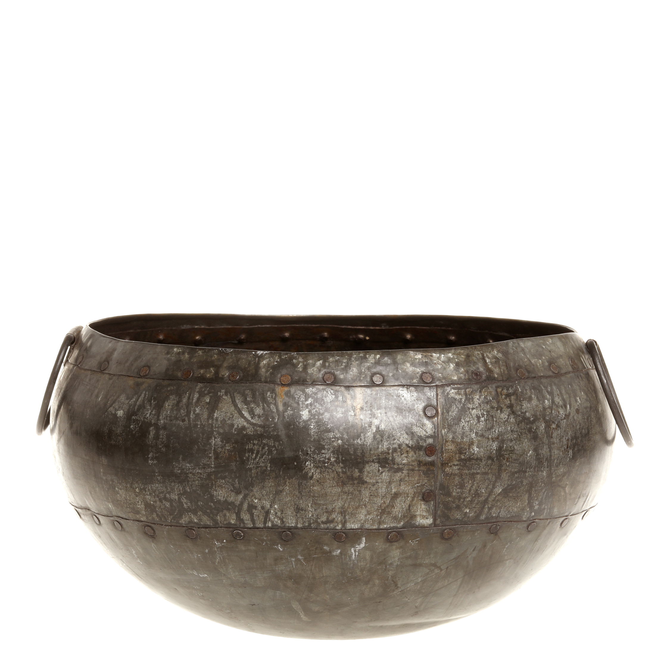 Antiqued Metal  Pot - Flo & Joe