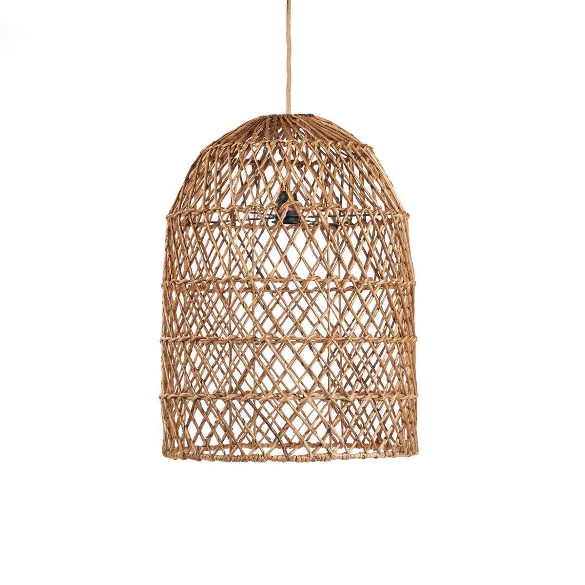 Rattan pendant, crafted from banana leaf. the xiomara pendant   natural   s   flo & joe